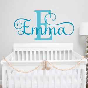 Personalized Wall Decal - Name & Initial