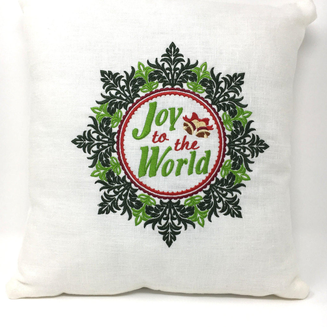 Joy to The World Christmas Pillow