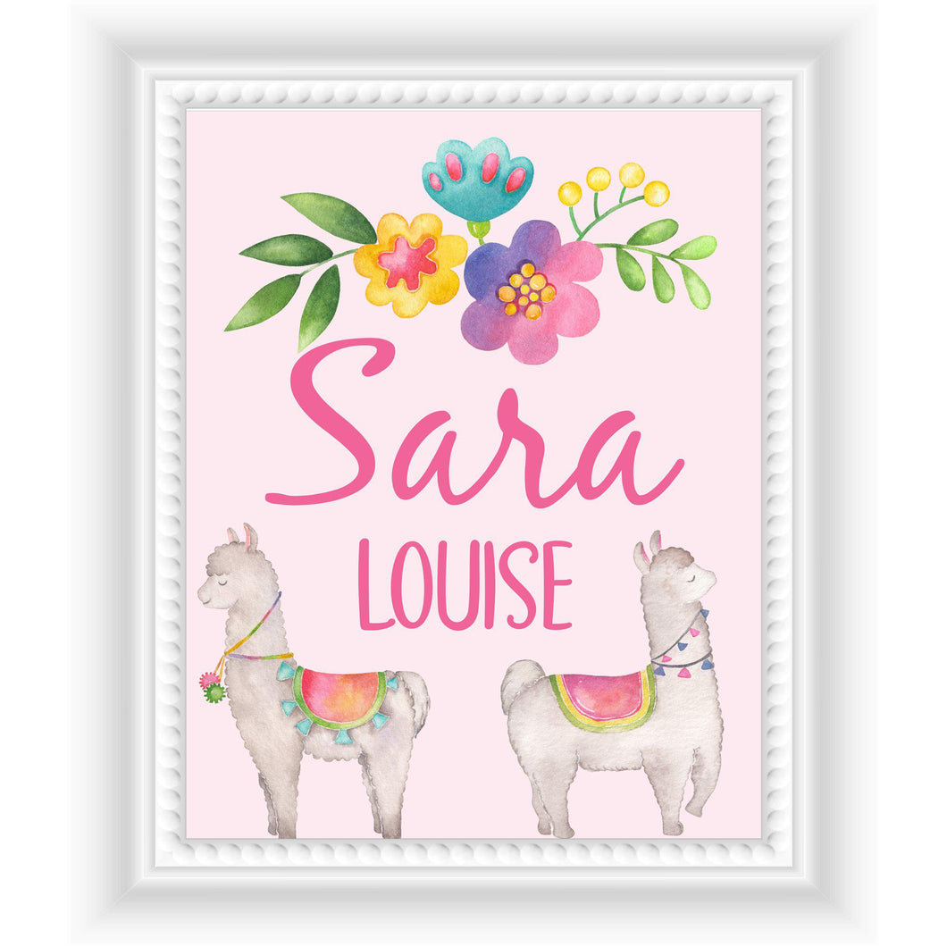 Personalized Llama Wall Decor