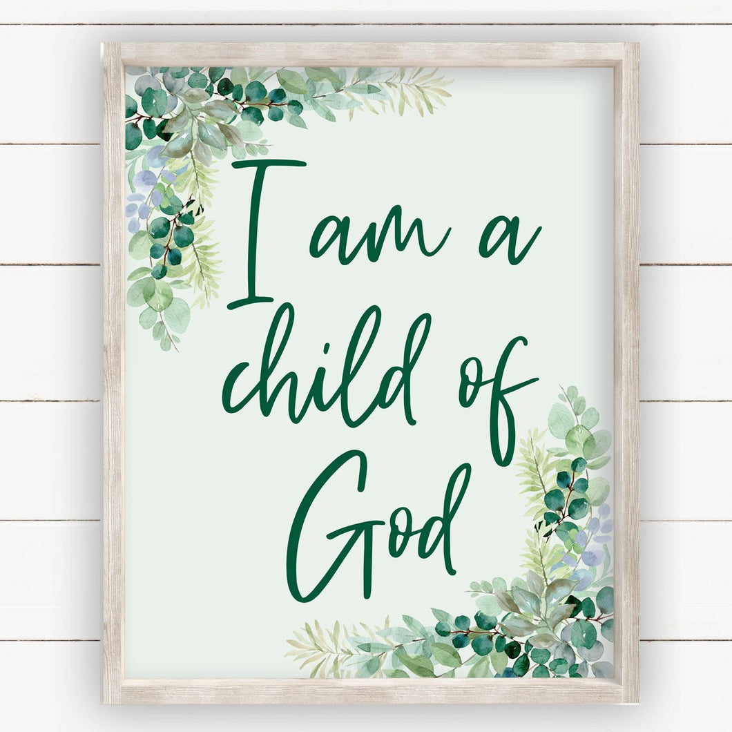 Child of God Greenery Wall Décor For Boys
