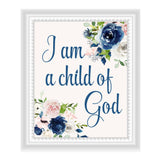 Child of God Wall Décor - Navy And Blush Floral