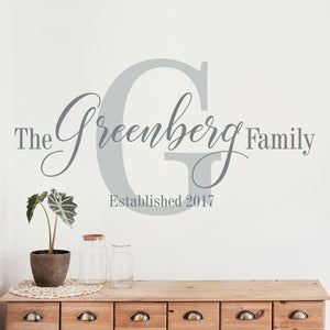 Vinyl Family Name Wall Decal