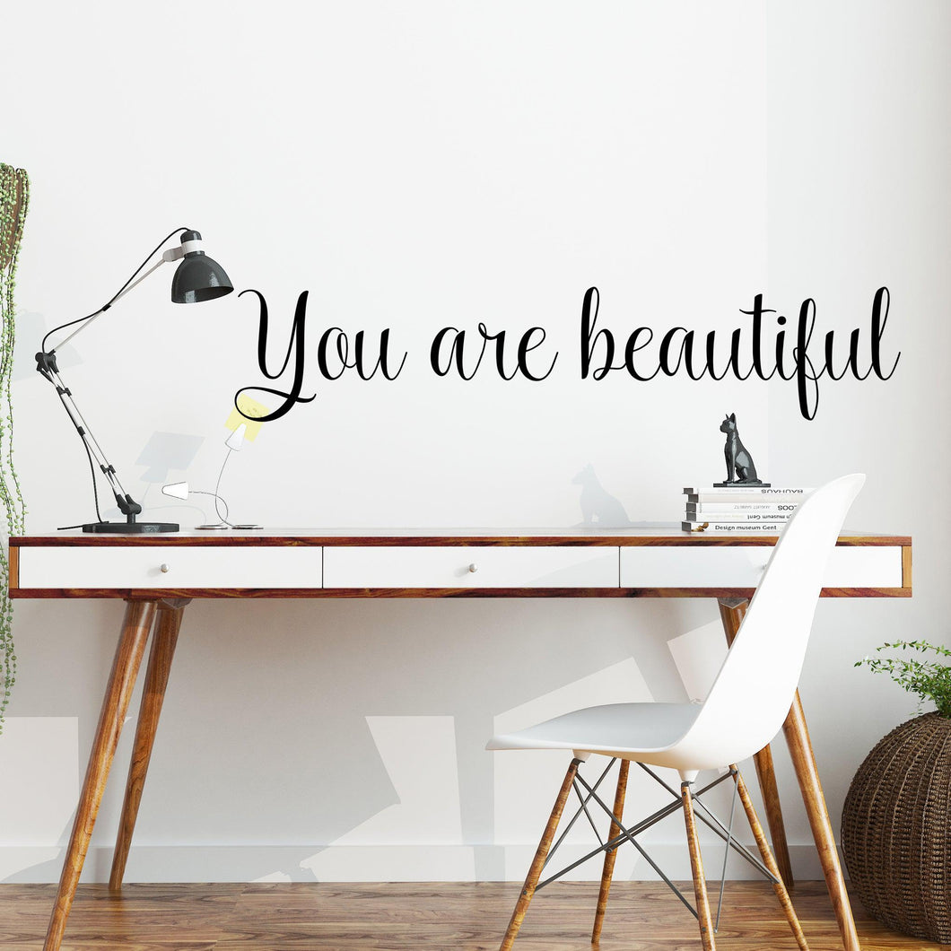 Vinyl Wall Decal - You Are Beautiful
