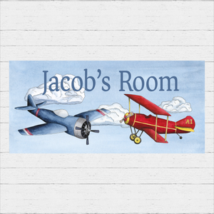 Personalized Name Sign - Airplanes Design