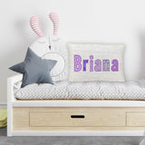 Personalized  Purple Applique  Pillow for Girls