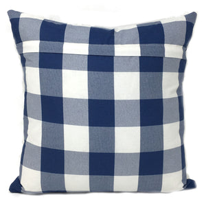Just One More Page Reading Pillow With Pocket - Blue Plaid