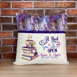 Violet Reading Pillow With Pocket