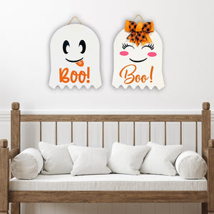Boy And Girl Ghosts - Halloween Decoration