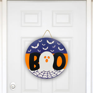 Round Halloween Door Hanger