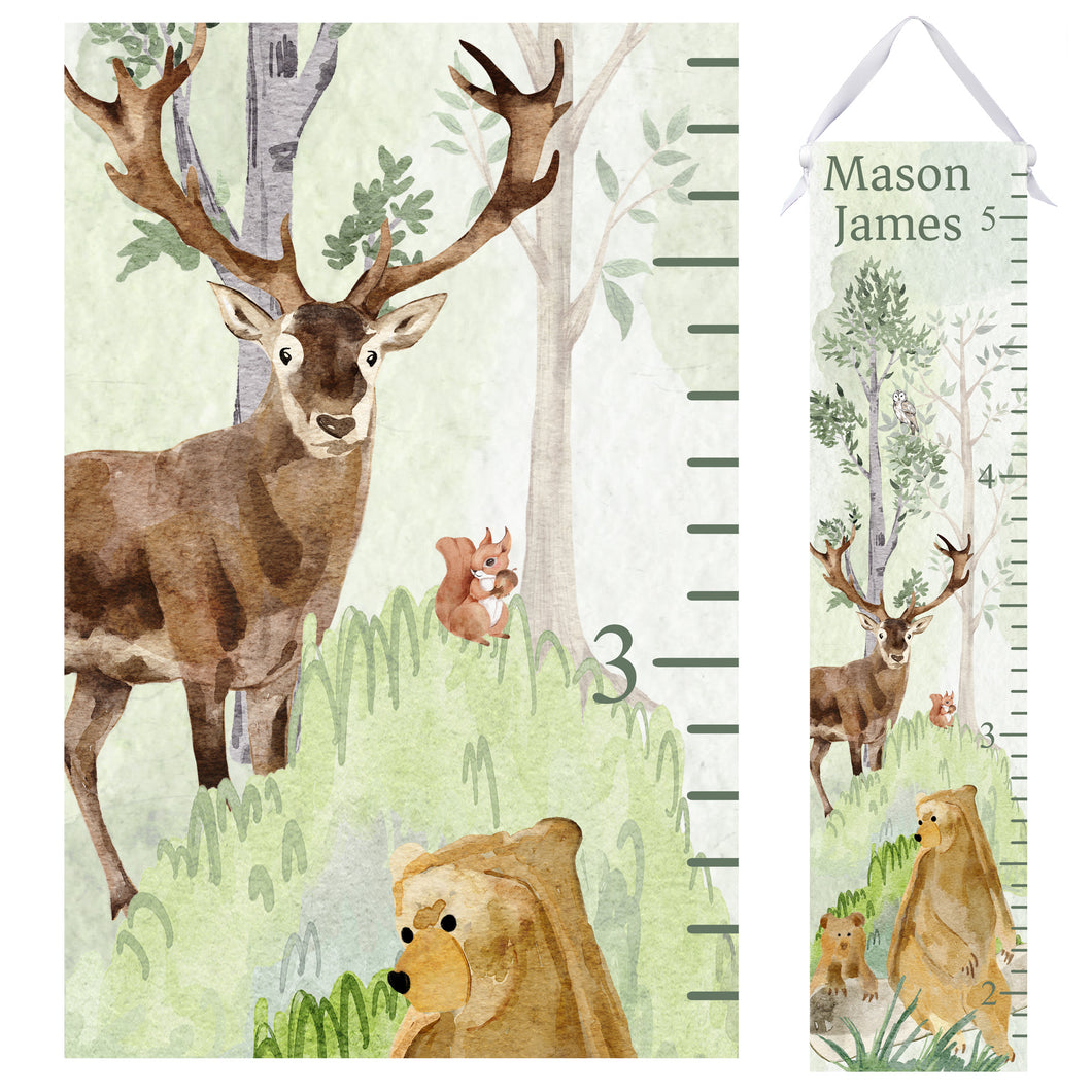 Forest Animals Growth Chart - Personalized