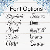 Personalized Name Sign - Olive and Cream Floral