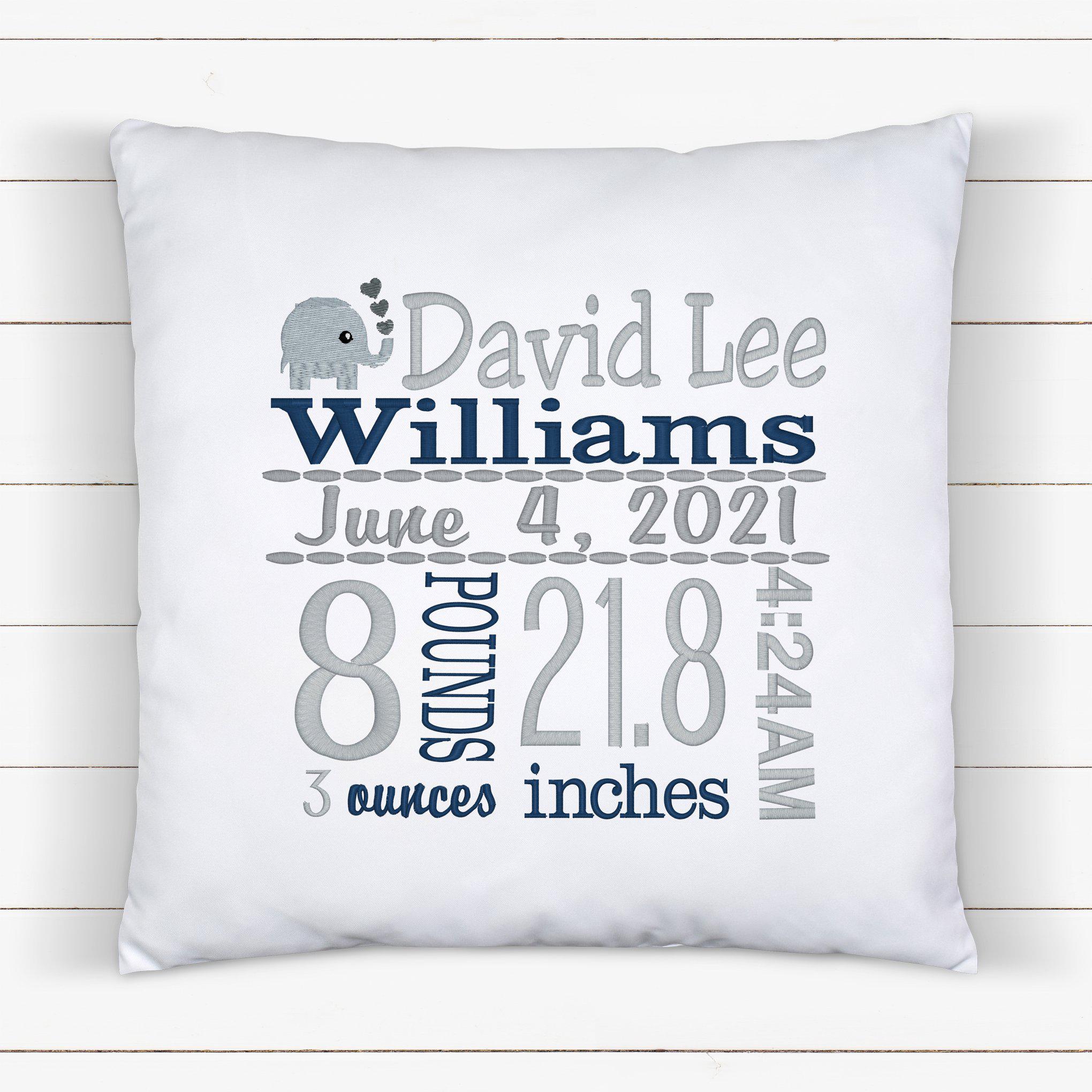 Personalized shop embroidered pillows