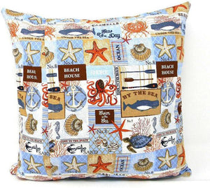 Beach reading pillow, with embroidered pocket