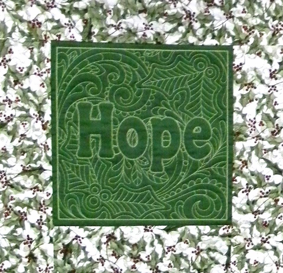 Hope Joy Peace Embroidered Wall Hanging