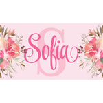 Personalized Name Sign - Pink Floral For Girl