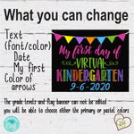 First Day of Virtual School - Editable