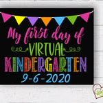 First Day of Virtual School - Editable