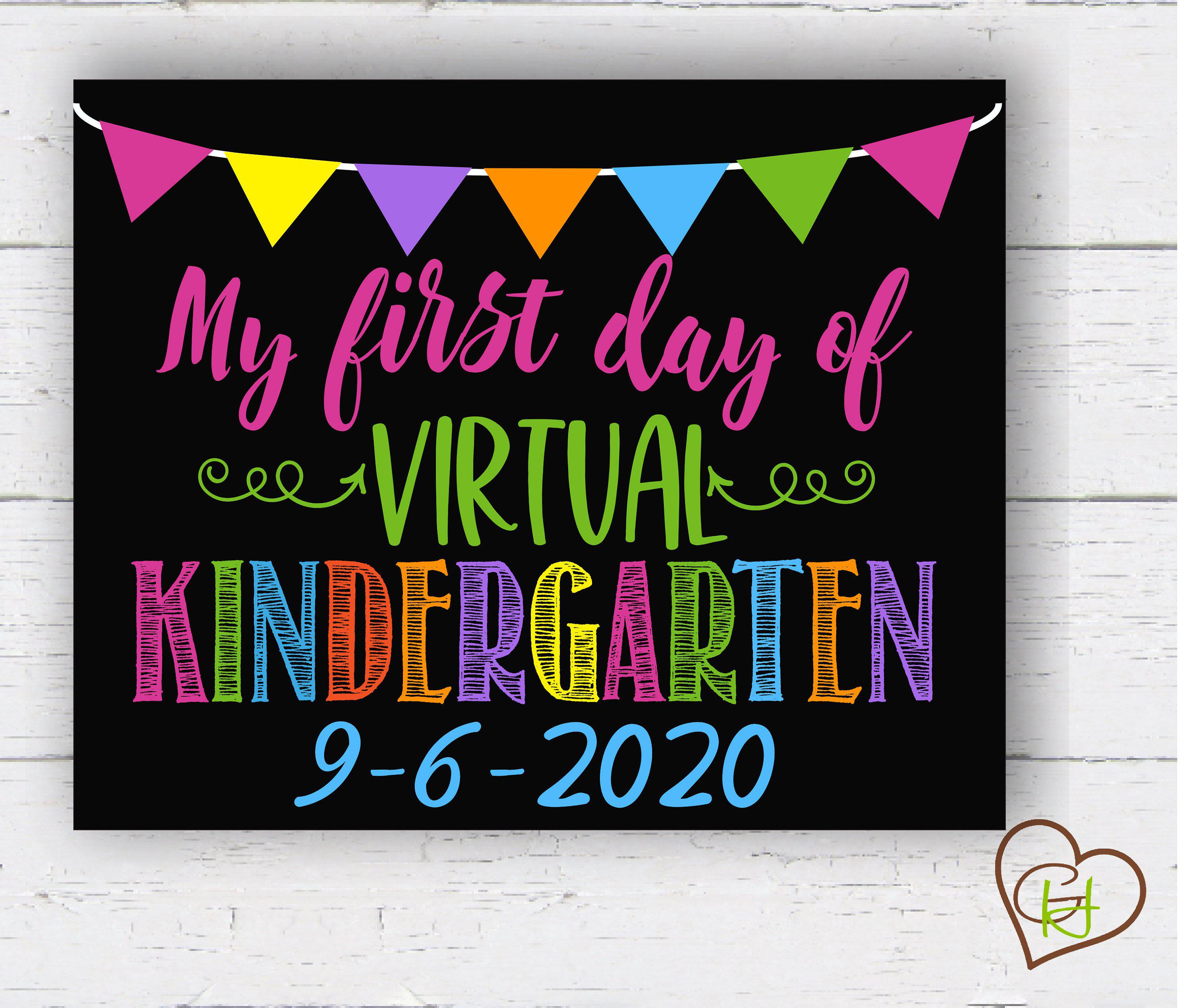 First Day of Virtual School - Editable