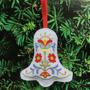 Embroidered stuffed Christmas ornaments
