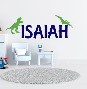 Vinyl Name Wall Decal - Dinosaurs