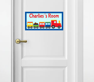 Personalized Printed Door Decal - Train
