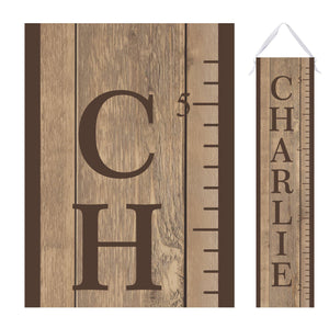 Personalized Growth Chart - Wood Background