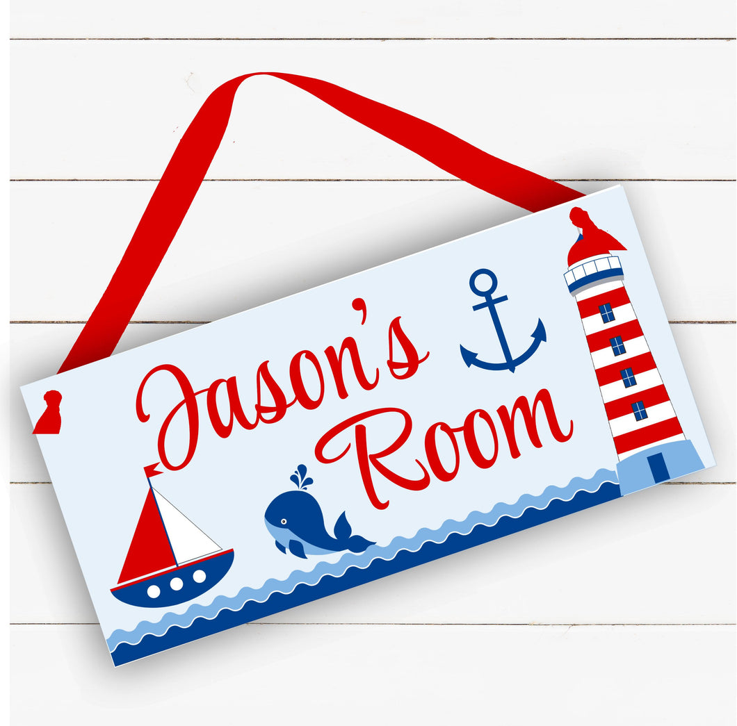 Personalized Name Sign - Nautical Design