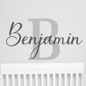 Personalized Wall Decal - Name & Initial-Personalized Wall Decal-Grateful Heart Designs