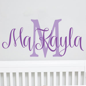 Personalized Wall Decal - Name & Initial-Wall Decal-Grateful Heart Designs