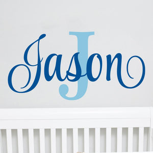 Personalized Wall Decal - Name & Initial-Wall Decal-Grateful Heart Designs