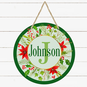 Personalized Christmas Door Sign