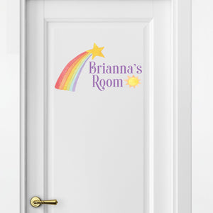 Personalized Rainbow Door Decal