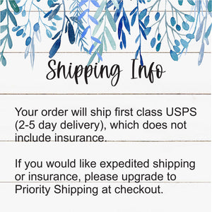 Personalized Printed Door Decal - Pink Floral and Stripes