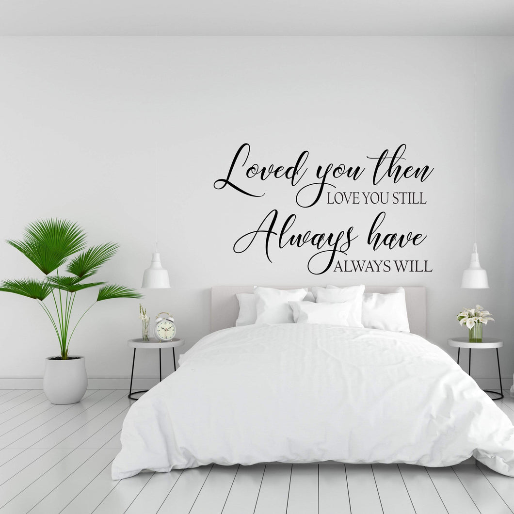 Vinyl Wall Decal - Loved You Then-Wall Decal-Grateful Heart Designs