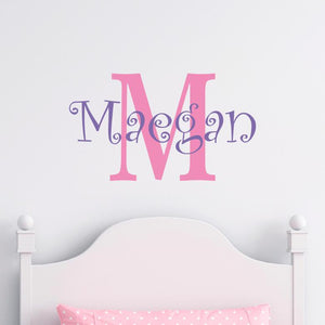 Wall Decal - Name and Initial-Wall Decal-Grateful Heart Designs