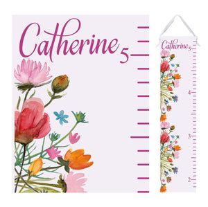 Personalized Growth Chart - Wildflower Design